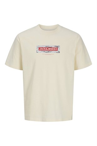 Jack & Jones Jcobreeze Marka Baskılı Erkek Açık Sarı Tişört 12297851