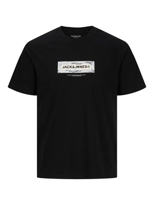 Jack & Jones Jcobreeze Marka Baskılı Erkek Siyah Tişört 12297851