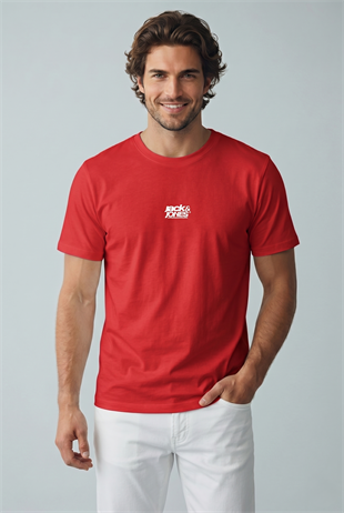 Jack & Jones Jcobreeze Ön Logolu Bisiklet Yaka Erkek Kırmızı Tişört 12298989