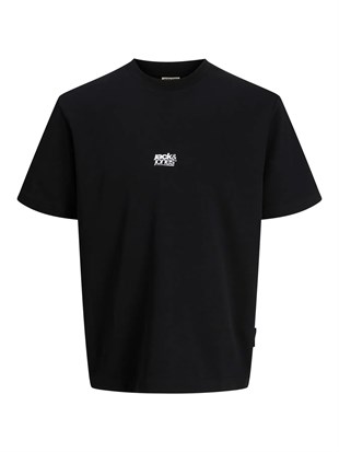 Jack & Jones Jcobreeze Ön Logolu Bisiklet Yaka Erkek Siyah Tişört 12298989