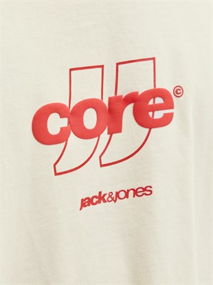Jack & Jones JCOCLUB FRONT PRINT TEE SS CREW  NECK Logolu Erkek Pastel Sarı Tişört 12289868