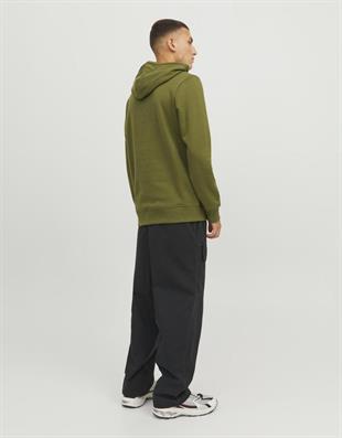Jack & Jones JCodust Hood Kapüşonlu Yeşil Erkek Sweatshırt 12240214