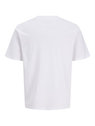 Jack & Jones JCODUST JJ PHOTO TEE SS CREW FST Logolu Erkek Beyaz Tişört 12297849
