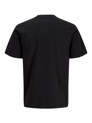 Jack & Jones JCODUST JJ PHOTO TEE SS CREW FST Logolu Erkek Siyah Tişört 12297849
