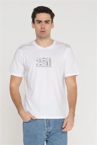 Jack & Jones JCODYNAMIC J&J Logolu Erkek Beyaz Tişört 12276393