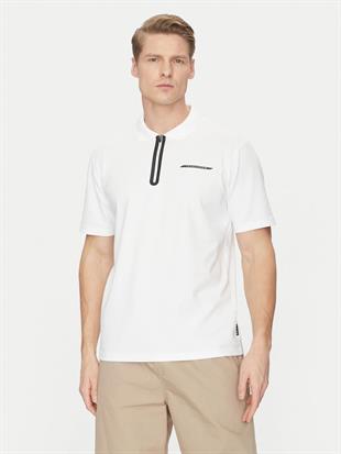 Jack & Jones JCOFUSION Pike Polo Yaka Beyaz Erkek Tişört 12273127