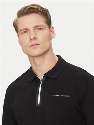 Jack & Jones JCOFUSION Pike Polo Yaka Black Erkek Tişört 12273127