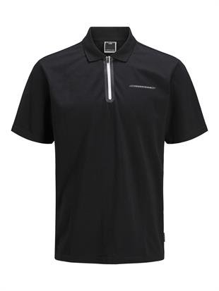 Jack & Jones JCOFUSION Pike Polo Yaka Black Erkek Tişört 12273127