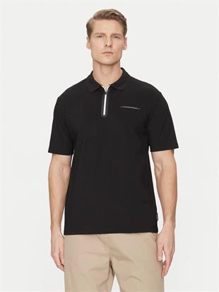 Jack & Jones JCOFUSION Pike Polo Yaka Black Erkek Tişört 12273127