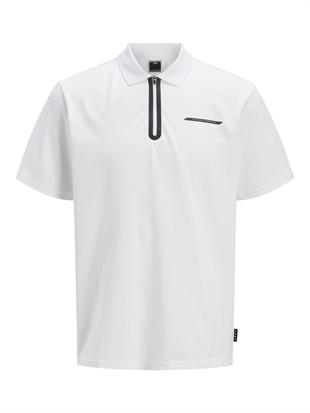 Jack & Jones JCOFUSION Pike Polo Yaka Beyaz Erkek Tişört 12273127