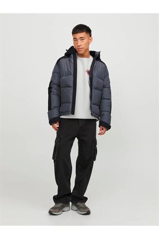 Jack & Jones JCOOTIS Soğuk Geçirmez Erkek Mont Kaban Asphalt 12239001