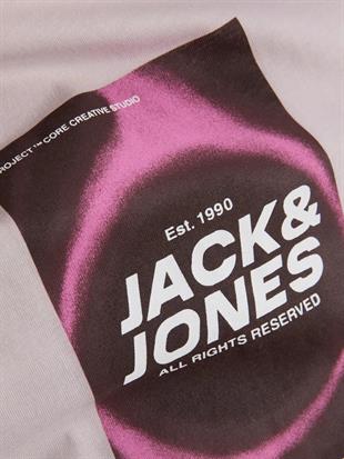 Jack & Jones JCORECHARGE J&J Logolu Erkek Lila Marble Tişört 12276411