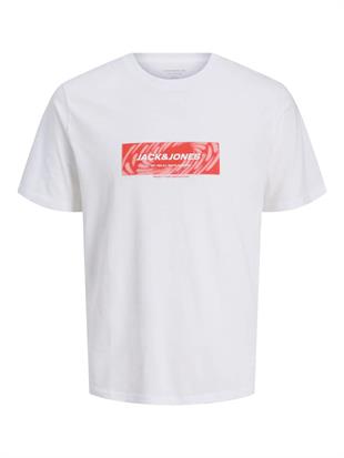 Jack & Jones JCORECHARGE J&J Logolu Erkek Beyaz Tişört 12276411