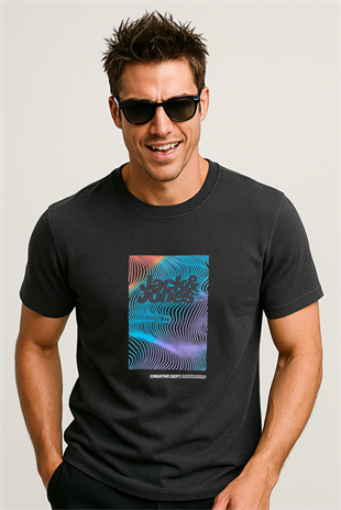 Jack & Jones JCOSYSTEMATIC J&J Logolu Erkek Siyah Tişört 12286113