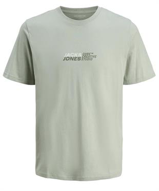 Jack & Jones JCOTARMAC PRINT Bisiklet Yaka Yeşil Erkek Tişört 12276408