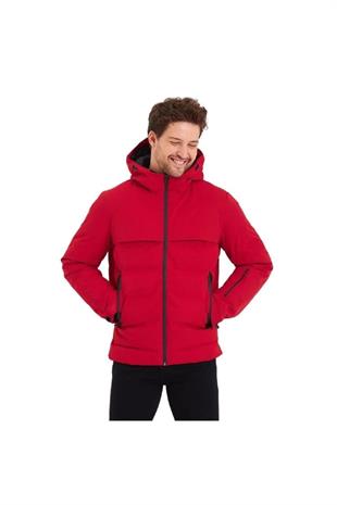 Jack & Jones Jcotarwin Puffer Soğuk Geçirmez Erkek Mont Kaban Kırmızı 12225287