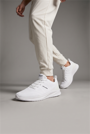 Jack & Jones JFWCROXLEY KNIT SNEAKER NOOS Erkek Beyaz Spor Ayakkabı 12255906