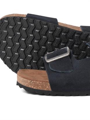 Jack & Jones JFWLOUIS Arizona Suede Terlik 12231428 Lacivert
