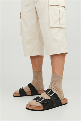 Jack & Jones JFWLOUIS Arizona Suede Terlik 12231428 Antrasit