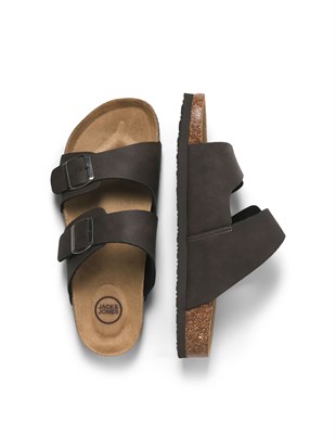 Jack & Jones Jfwmalmo Süet Erkek Koyu Kahverengi Terlik 12289356