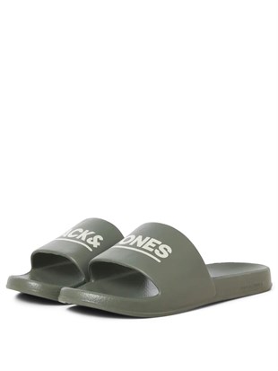 Jack & Jones Jfwollie Slider Erkek Yeşil Günlük Plaj Terlik 12236477 