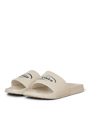 Jack & Jones JFWOSCAR Logo Slider Baskılı Terlik 12289358 Moonbeam