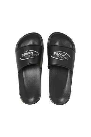 Jack & Jones JFWOSCAR Logo Slider Baskılı Terlik 12289358 Antrasit