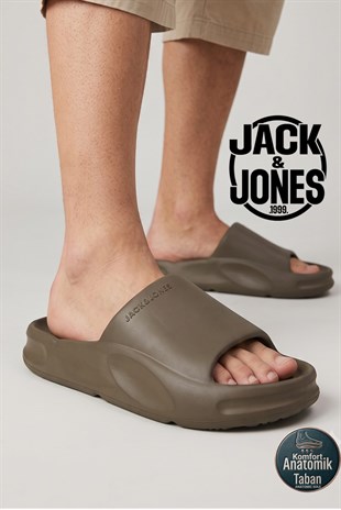 Jack & Jones JFWSTATUS Erkek Günlük Plaj Terlik 12251282 Kahve