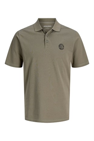 Jack & Jones Jjalliance Polo Yakalı Logolu Yeşil Tshirt 12288108
