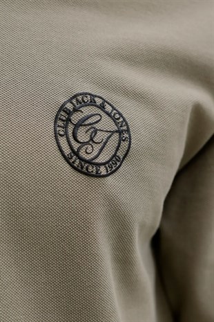 Jack & Jones Jjalliance Polo Yakalı Logolu Yeşil Tshirt 12288108