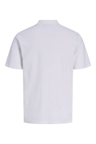 Jack & Jones Jjalliance Polo Yakalı Logolu Beyaz Tshirt 12288108