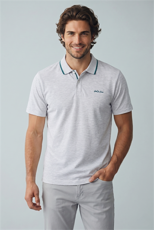 Jack & Jones Jjblaze Polo Yakalı Gri Tshirt 12288376