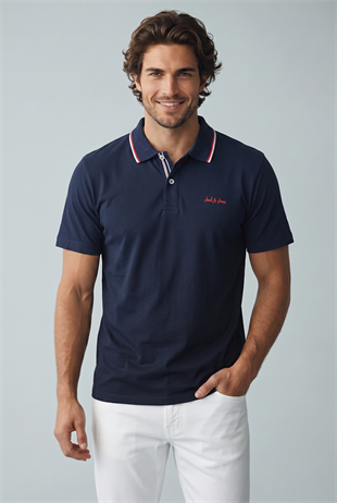 Jack & Jones Jjblaze Polo Yakalı Lacivert Tshirt 12288376