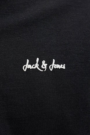 Jack & Jones Jjblaze Polo Yakalı Siyah Tshirt 12288376