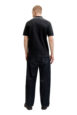 Jack & Jones Jjblaze Polo Yakalı Siyah Tshirt 12288376