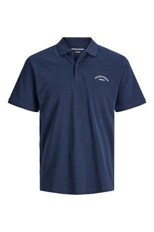 Jack & Jones JJCOLLEGE Polo Yakalı Logolu Lacivert Tshirt 12288360
