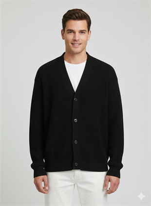 Jack & Jones JJCONNOR Knit Cardigan Siyah Renk Hırka 12278960
