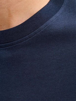 Jack & Jones JJDEVIN DAYTONA Logolu Erkek Lacivert Tişört 12290173