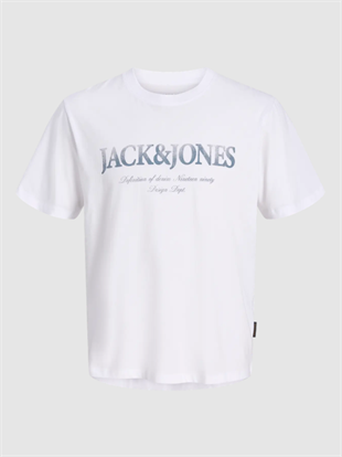 Jack & Jones JJDEVIN DAYTONA Logolu Erkek Beyaz Tişört 12290173