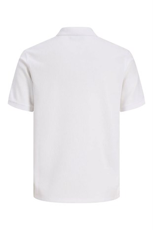 Jack & Jones Jjeaustin Polo Yakalı Beyaz Tshirt 12268130