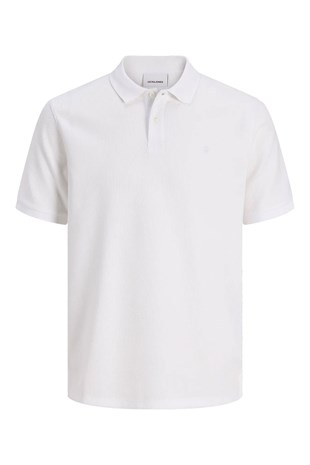 Jack & Jones Jjeaustin Polo Yakalı Beyaz Tshirt 12268130