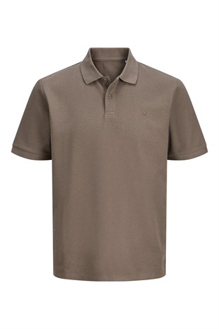 Jack & Jones Jjeaustin Polo Yakalı Kahverengi Tshirt 12268130