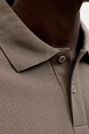 Jack & Jones Jjeaustin Polo Yakalı Kahverengi Tshirt 12268130