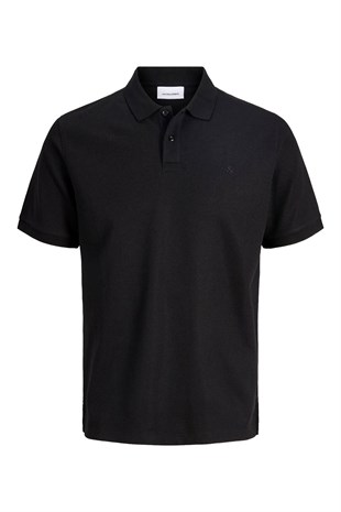 Jack & Jones Jjeaustin Polo Yakalı Siyah Tshirt 12268130
