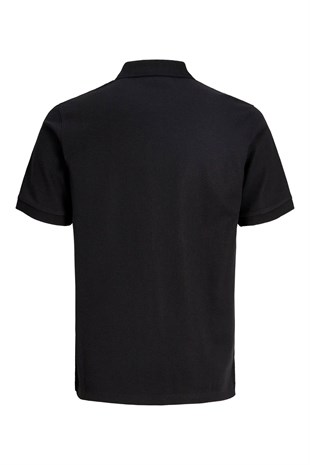Jack & Jones Jjeaustin Polo Yakalı Siyah Tshirt 12268130