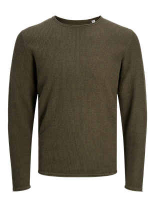 Jack & Jones JJECOOPER KNIT Haki Yeşil Erkek Sweat Kazak 12258407