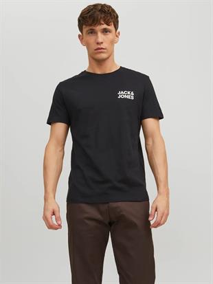 Jack & Jones JJECORP Küçük Logo Black Erkek Tişört 12151955