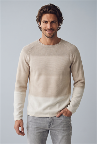 Jack & Jones JJEHILL KNIT Bej Erkek Sweat Kazak 12157321