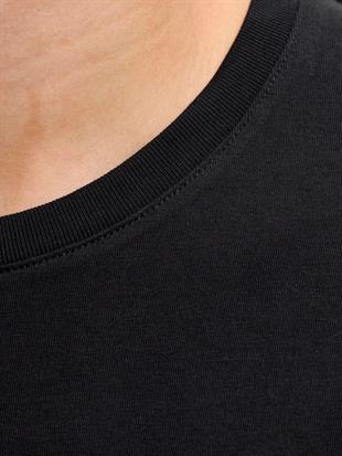 Jack & Jones JJEJEFF Logolu Erkek Siyah Tişört 12288536