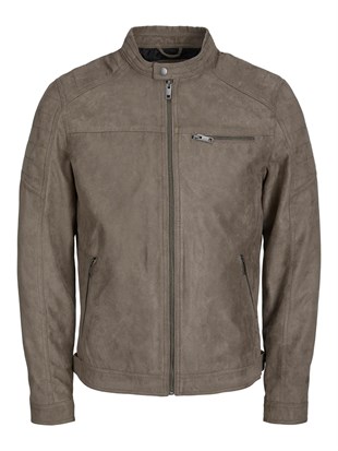 Jack & Jones JJEROCKY Erkek PU Deri Mont Falcon Bej Süet 12147218